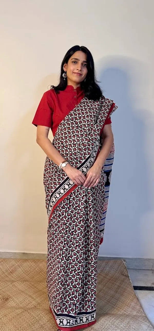 Bagru_Gulnaar_Floral_Mulmul_Saree_with_Blouse_Piece