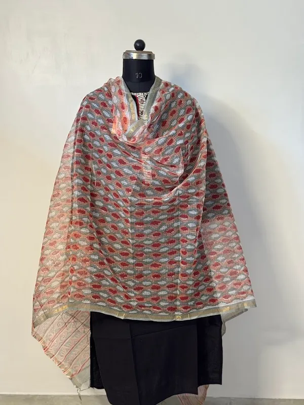 Blush_Buta_Grid_Kota_Doriya_Dupatta