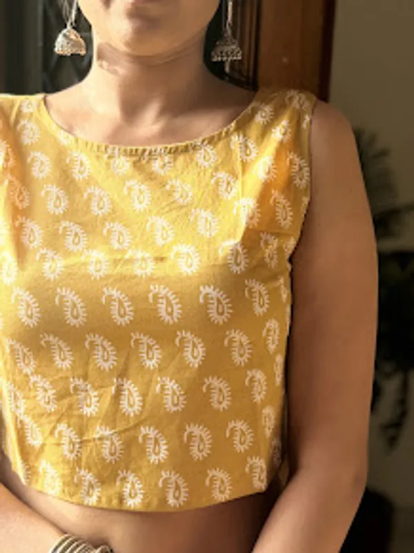 Mustard_Paisley_Sleeveless_Cotton_Blouse