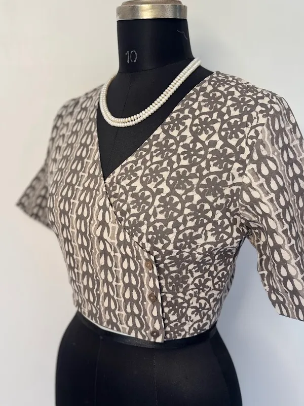 Dabu_Grey_Angrakha_Cotton_Blouse