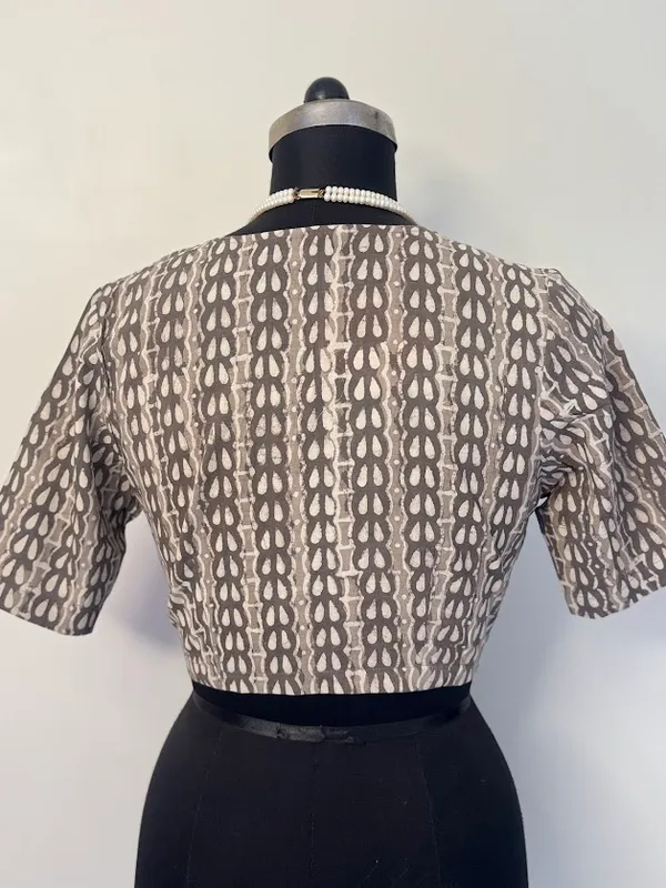 Dabu_Grey_Angrakha_Cotton_Blouse