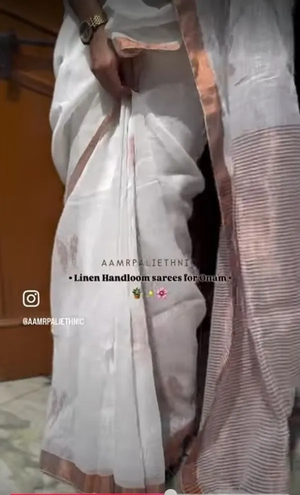 Ethereal_Ivory_Butterfly_Handloom_Linen_Saree