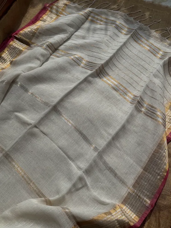 Gulnar_Ivory_Linen_Saree
