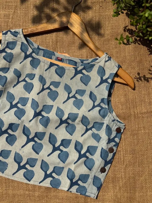 Indigo_Ivory_Dream__Sleeveless_Cotton_Blouse