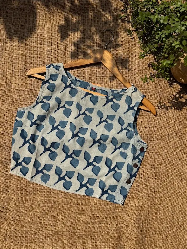 Indigo_Ivory_Dream__Sleeveless_Cotton_Blouse