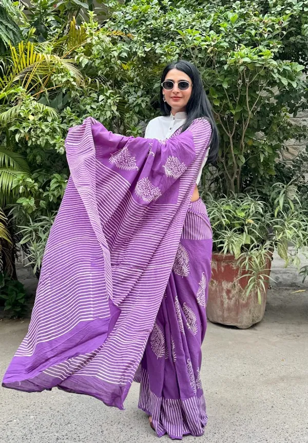 Jamuni_Mul_Paisley_Buta_Bagru_Handblock_Saree_with_Blouse_Piece