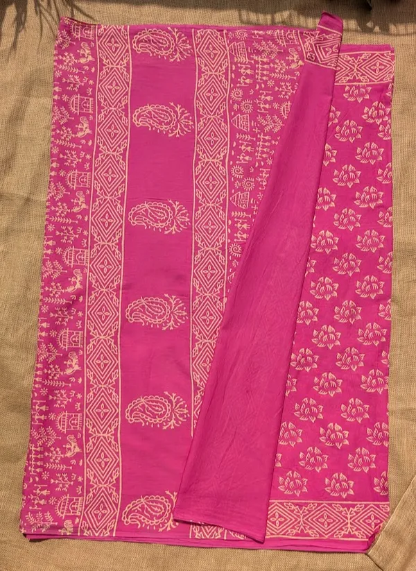 Kamal_Gulabi_Mulmul_saree_with_Blouse_Fabric