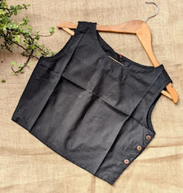 Midnight_black_Sleeveless_Blouse