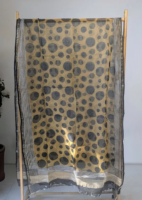 Mustard_Polka_Kota_Doria_Dupatta