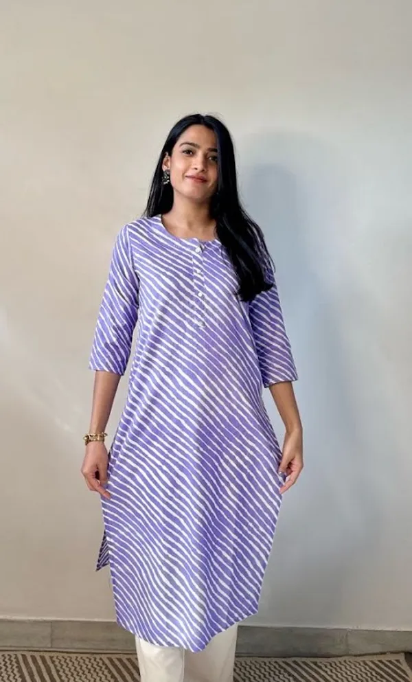 Muted_Purple_Leheriya_Heritage_Straight_Kurti