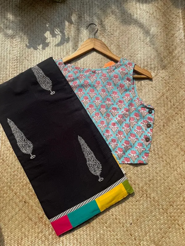 Retro_Buta_Mulmul_Patchwork_Saree