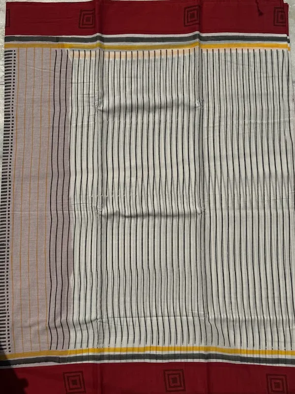 Retro_Stripes_Mulmul_Patchwork_Saree