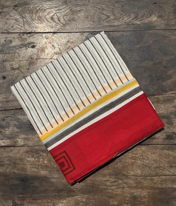 Retro_Stripes_Mulmul_Patchwork_Saree