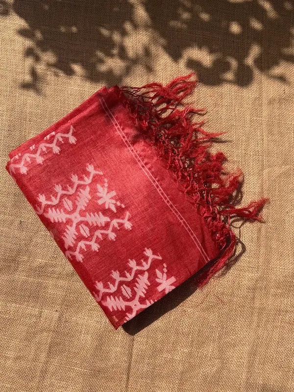 Sindoori_Pure_Tussar_Silk_Handloom_Saree_with_Jamdani_Pallu_&_Border_(Handloom__Mark_Certified)
