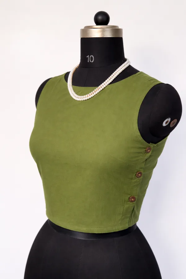 Olive_Green_Sleeveless_Cotton_Blouse
