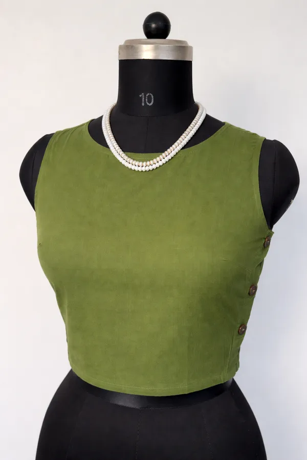 Olive_Green_Sleeveless_Cotton_Blouse
