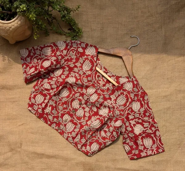 The_Crimson_Lotus_Angrakha_–_Hand_Block_Printed_Cotton_Blouse