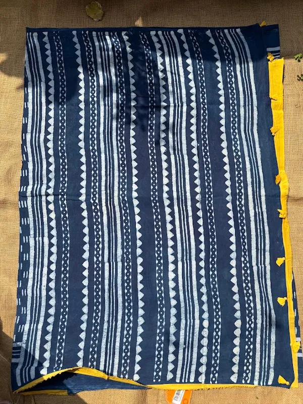 The_Indigo_&_Mustard_Dabu_–_Hand_Block_Printed_Cotton__Saree