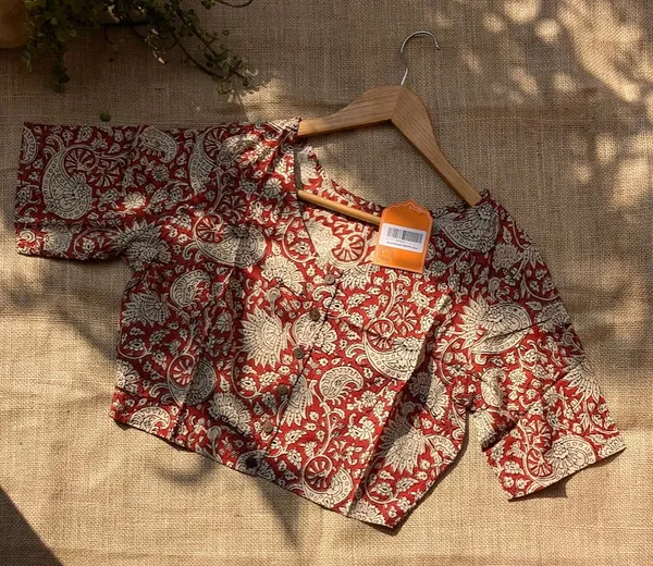 The_Kalamkari_Paisley_Angrakha_–_Hand_Printed_Cotton_Blouse