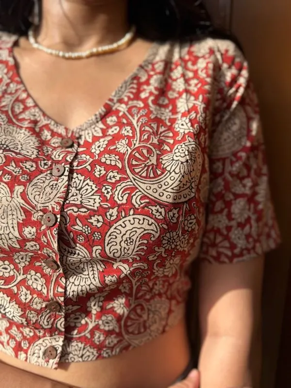 The_Kalamkari_Paisley_Angrakha_–_Hand_Printed_Cotton_Blouse