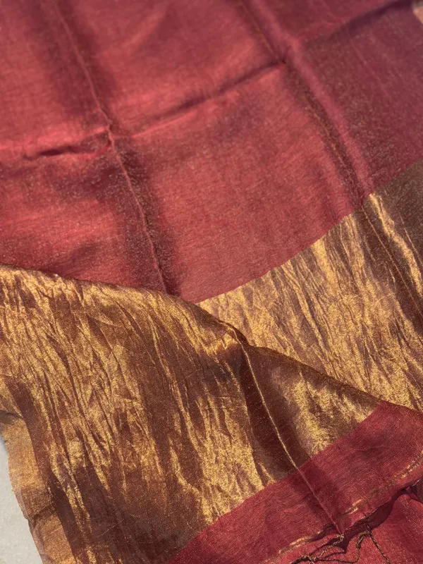 Royal_Burgundy_Pure_silk_linen_saree