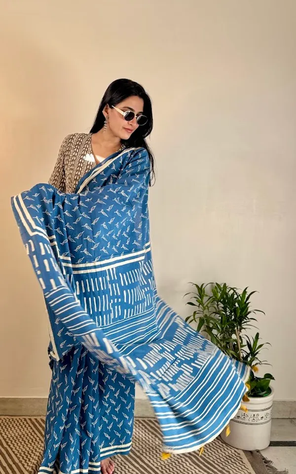 Neel_Pallavi_Mulmul_Saree