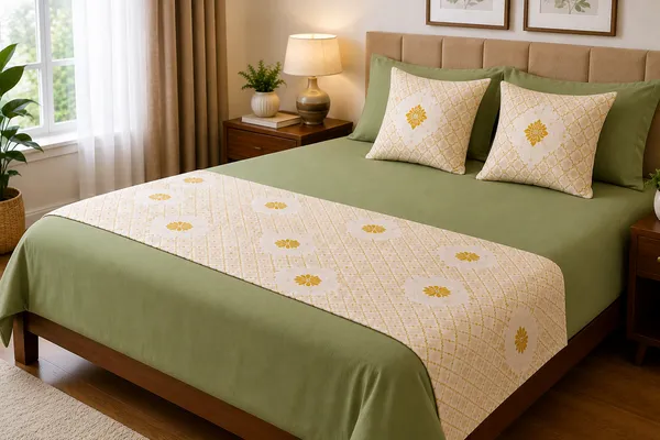 Premium_Golden_Foil_Print_Bed_Runner_with_2_Cushion_Covers_|_3-Piece_Bed_Runner_Set_|_18_x_96_Inch_Bed_Runner_&_16_x_16_Inch_Cushion_Covers