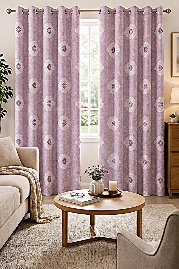 2_PCS_Golden_Foil_Print_Curtains_for_Door_&_Window_|_4_x_7_Ft_Each_|_Premium_Decorative_Curtain_Set_with_2_Free_Tiebacks_|_Eyelet/Grommet_Top_|_Living_Room,_Bedroom_&_Home_Décor