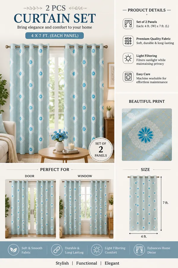 2_PCS_Golden_Foil_Print_Curtains_for_Door_&_Window_|_4_x_7_Ft_Each_|_Premium_Decorative_Curtain_Set_with_2_Free_Tiebacks_|_Eyelet/Grommet_Top_|_Living_Room,_Bedroom_&_Home_Décor