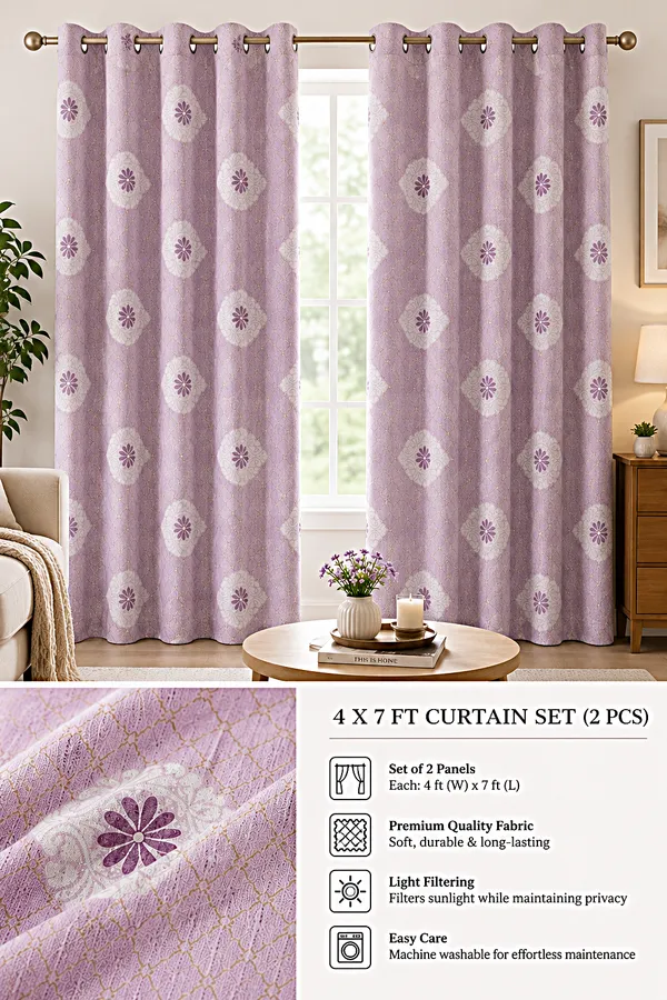2_PCS_Golden_Foil_Print_Curtains_for_Door_&_Window_|_4_x_7_Ft_Each_|_Premium_Decorative_Curtain_Set_with_2_Free_Tiebacks_|_Eyelet/Grommet_Top_|_Living_Room,_Bedroom_&_Home_Décor