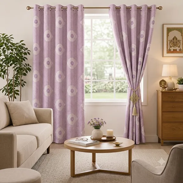 2_PCS_Golden_Foil_Print_Curtains_for_Door_&_Window_|_4_x_7_Ft_Each_|_Premium_Decorative_Curtain_Set_with_2_Free_Tiebacks_|_Eyelet/Grommet_Top_|_Living_Room,_Bedroom_&_Home_Décor