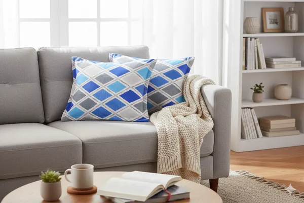 2_Pcs_Pillow_Cover_/_Takiya_Cover_(16x24_Inch)_|_100%_Cotton_Reversible_Pillow_Covers_|_Blue_&_Grey_Geometric_Design_|_Soft_&_Breathable_Bed_Pillow_Covers_with_Durable_Stitching