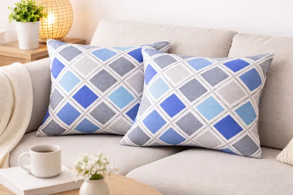2_Pcs_Pillow_Cover_/_Takiya_Cover_(16x24_Inch)_|_100%_Cotton_Reversible_Pillow_Covers_|_Blue_&_Grey_Geometric_Design_|_Soft_&_Breathable_Bed_Pillow_Covers_with_Durable_Stitching