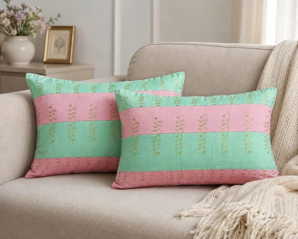 2_Pcs_Silk_Sequin_Pillow_Covers_with_Back_Lining_&_Hidden_Zip_Closure_|_12_x_18_Inch_Decorative_Rectangular_Cushion_Cover_Set_|_Soft_Luxury_Throw_Pillow_Covers_for_Sofa,_Bed_&_Living_Room