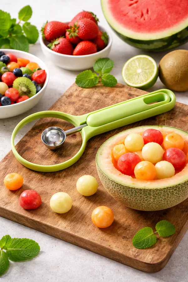 2-in-1_Fruit_Peeler_&_Melon_Baller_Tool_with_Stainless_Steel_Scooper_|_Durable_Ergonomic_Handle_|_Ideal_for_Watermelon,_Melon,_Papaya,_Mango_&_Kiwi_|_Perfect_for_Salads,_Fruit_Bowls_&_Dessert_Prep_(Pack_of_1)