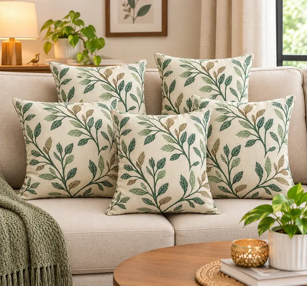 5_Pcs_Green_Knitted_Cushion_Covers_With_Zip_Closure_Decorative_Throw_Pillowcases_For_Sofa,_Bed_&_Living_Room,_Stylish_And_Cozy_Accent_For_Home_Decor