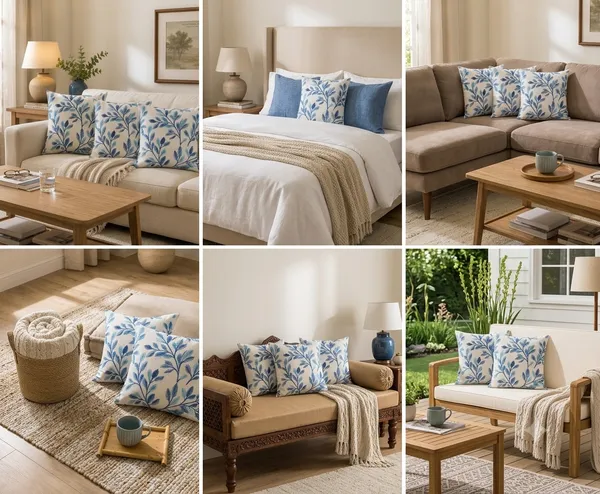3_Pcs_Heavy_Knitting_Blue_Leaf_Print_Cushion_Cover_|_Decorative_Sofa_Cushion_Covers_with_Hidden_Zip_Closure_|_Soft_&_Durable_Cushion_Cover_Set_for_Living_Room,_Bedroom_&_Office_(Cushion_Covers_Only)