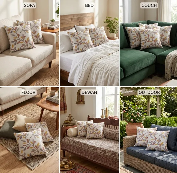 3_Pcs_Heavy_Knitting_Brown_Leaf_Print_Cushion_Cover_|_Decorative_Sofa_Cushion_Covers_with_Hidden_Zip_Closure_|_Soft_&_Durable_Cushion_Cover_Set_for_Living_Room,_Bedroom_&_Office_(Cushion_Covers_Only)