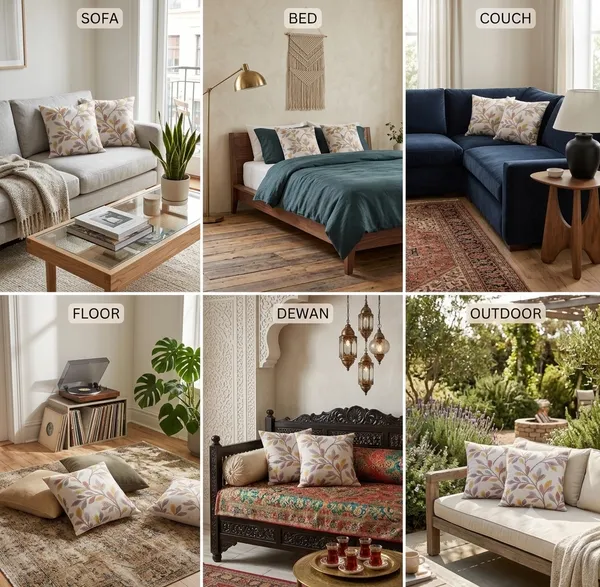 3_Pcs_Heavy_Knitting_Brown_Leaf_Print_Cushion_Cover_|_Decorative_Sofa_Cushion_Covers_with_Hidden_Zip_Closure_|_Soft_&_Durable_Cushion_Cover_Set_for_Living_Room,_Bedroom_&_Office_(Cushion_Covers_Only)