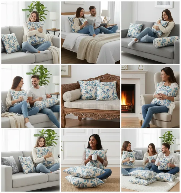 Pack_Of_2_Blue_Leaf_Print_Cushion_Covers_|_Reversible_Decorative_Pillow_Covers_For_Sofa_&_Bed_|_Latest_Trending_Soft_Fabric_Cushion_Cover_Set_With_Hidden_Zip_|_Modern_Home_Decor_Pillowcases