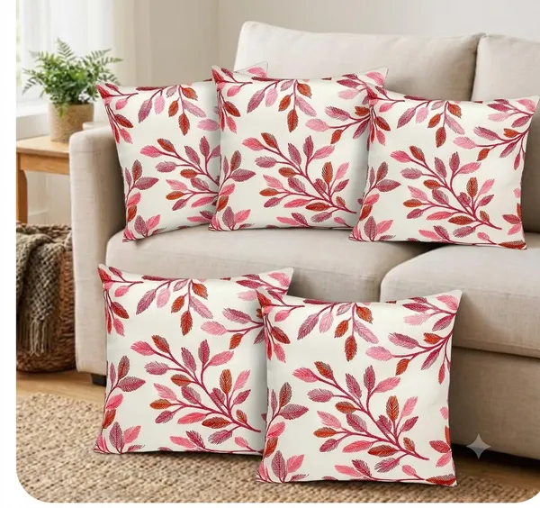 Wine_Reversible_Cushion_Covers_Heavy_Knitting_Wine_Leaf_Print_Throw_Pillow_Covers_With_Hidden_Zip_|_Latest_Trending_Sofa_Cushion_Cover_For_Living_Room,_Bed_&_Home_Decor