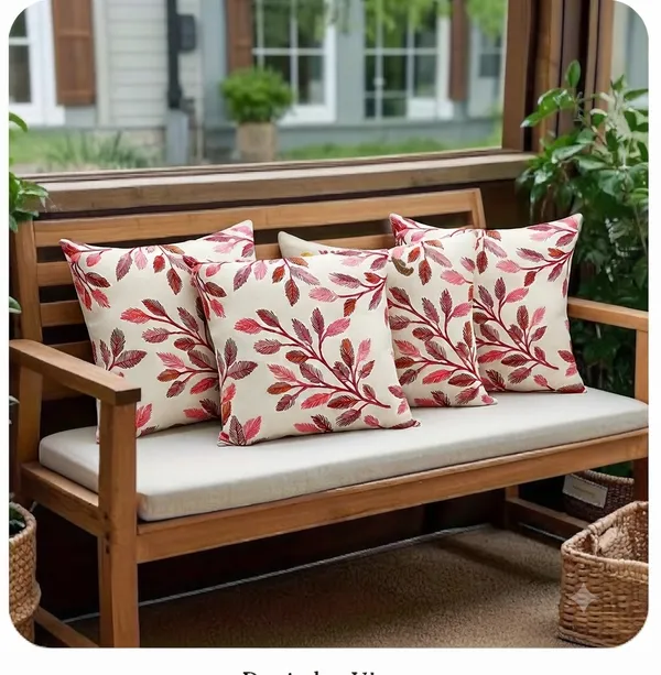 Wine_Reversible_Cushion_Covers_Heavy_Knitting_Wine_Leaf_Print_Throw_Pillow_Covers_With_Hidden_Zip_|_Latest_Trending_Sofa_Cushion_Cover_For_Living_Room,_Bed_&_Home_Decor