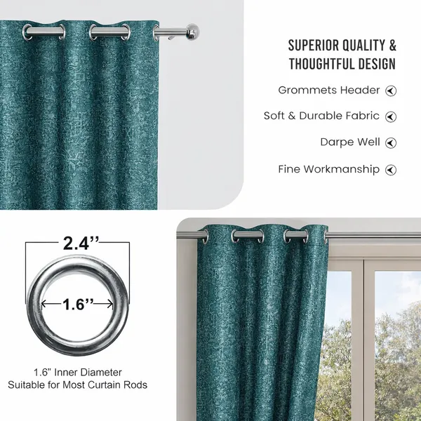 Blackout_Door_Curtain_7_Feet_Long_|_100%_Room_Darkening_Embossed_Texture_Curtain_|_Premium_Green_|_84_x_54_Inch_|_Eyelet_Curtain_for_Living_Room_&_Bedroom_(Set_of_1)