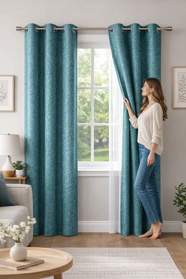 Blackout_Door_Curtain_7_Feet_Long_|_100%_Room_Darkening_Embossed_Texture_Curtain_|_Premium_Green_|_84_x_54_Inch_|_Eyelet_Curtain_for_Living_Room_&_Bedroom_(Set_of_1)
