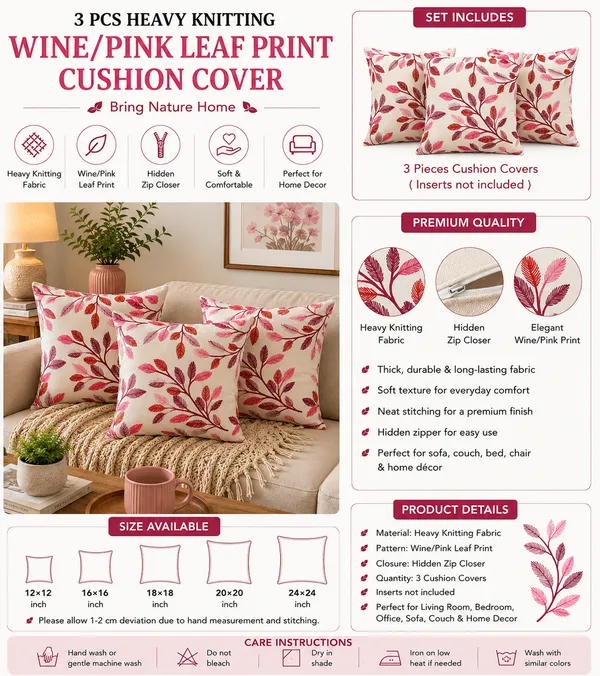 Wine_Reversible_Cushion_Covers_Heavy_Knitting_Wine_Leaf_Print_Throw_Pillow_Covers_With_Hidden_Zip_|_Latest_Trending_Sofa_Cushion_Cover_For_Living_Room,_Bed_&_Home_Decor_(Pack_Of_4)