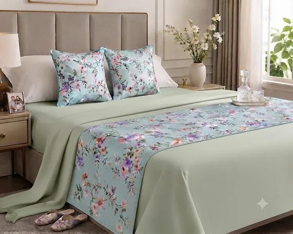 Digital_Print_Bed_Runner_with_2_Cushion_Covers_Set_|_18_x_96_Inch_Bed_Runner_with_2_Pcs_16_x_16_Inch_Decorative_Cushion_Covers_|_Floral_Printed_Bedroom_Décor_&_Gifting_Set