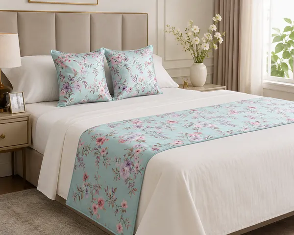 Digital_Print_Bed_Runner_with_2_Cushion_Covers_Set_|_18_x_96_Inch_Bed_Runner_with_2_Pcs_16_x_16_Inch_Decorative_Cushion_Covers_|_Floral_Printed_Bedroom_Décor_&_Gifting_Set