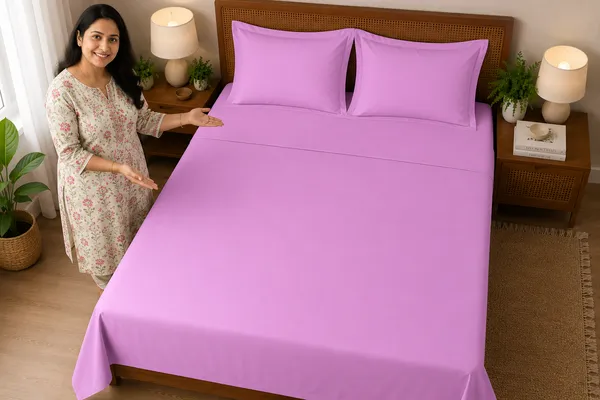 Double_Bedsheet_with_2_Pillow_Covers_(90x100_Inch)_|_100%_Cotton_Pink_Bedsheet_Set_|_Soft,_Breathable_&_Skin-Friendly_Bedding_for_Bedroom_|_Premium_Quality