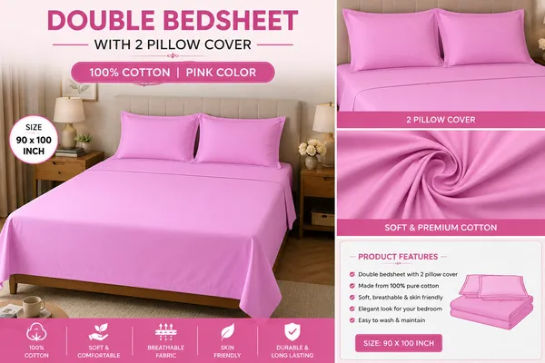 Double_Bedsheet_with_2_Pillow_Covers_(90x100_Inch)_|_100%_Cotton_Pink_Bedsheet_Set_|_Soft,_Breathable_&_Skin-Friendly_Bedding_for_Bedroom_|_Premium_Quality