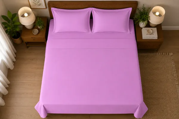 Double_Bedsheet_with_2_Pillow_Covers_(90x100_Inch)_|_100%_Cotton_Pink_Bedsheet_Set_|_Soft,_Breathable_&_Skin-Friendly_Bedding_for_Bedroom_|_Premium_Quality